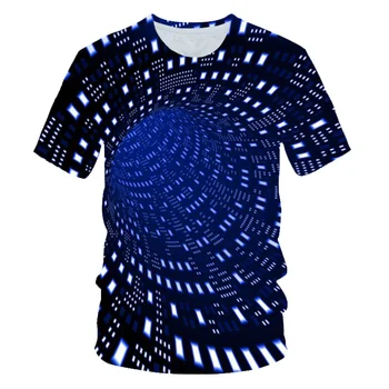 2020 nový tří-dimenzionální grafické T-shirt boy ležérní topy zábavné 3D tisk T-košile v létě O-neck plus velikost streetwear