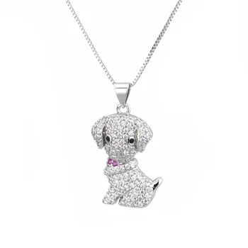 SUNSLL Nové módní zlata, mědi náhrdelník bílé zirkony náhrdelník pes tvar náhrdelník pro ženy/childe šperky přívěšek dárky