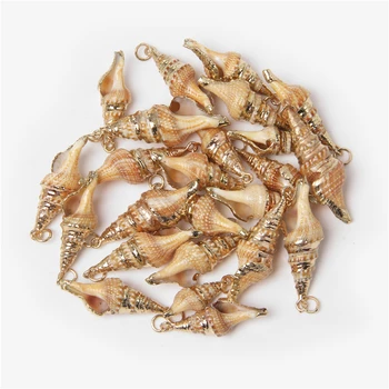 5ks Přírodní Sea Shell Ulita Shell Přívěsky Přívěsek pro výrobu šperků náušnice, náhrdelník Příslušenství Volné shell kouzlo Korálků diy