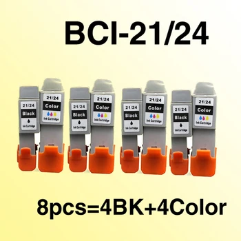 8ks kompatibilní pro canon BCI21, BCI 24 INKOUSTOVÉ kazety BCI-21, BCI-24 PIXMA IP1000/IP1500/IP2000