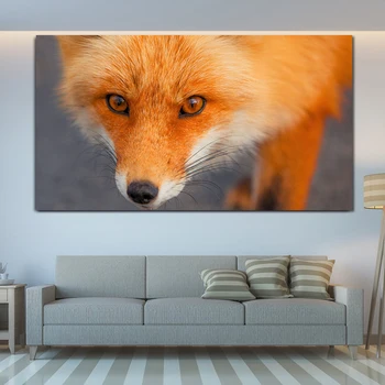 RELIABLI UMĚNÍ Moderní Jednoduchá Obývací Pokoj Ložnice Dekor Plakáty a Tisky Fox Zvířat, Obrazy na Plátno Obraz Umění Zdi Bez Rámu