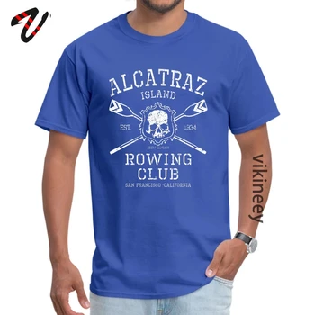 Topy Tees Oblečení Košile Alcatraz Veslařského Klubu Den Díkůvzdání Sik Rukáv Portugalsko Tkaniny O-Neck Men T Shirt Unikátní Dominantní