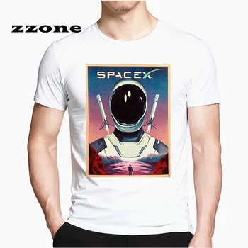 Spacex Grafické T košile Muži A Ženy Top Tees Ležérní, Vtipný Design Populární Obsadit Mars Space X Tričko HCP4538