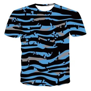 2020 Muži Oblečení 3D kamufláž T tričko Pánské Streetwear Krátký Rukáv Trička Topy Krásné Mužské Oblečení Casual 3D Print T Košile