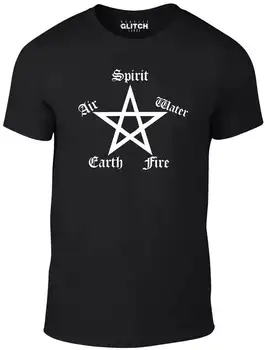 Prvky Pentagramu Trička - Vtipné tričko Pohanské přírody retro satana, čarodějnictví