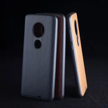Pouzdro pro Motorola Moto G6 G7 Plus Plus G5S Plus funda dřevo vzor kožené pouzdro kůže s silikonový kryt telefonu coque capa