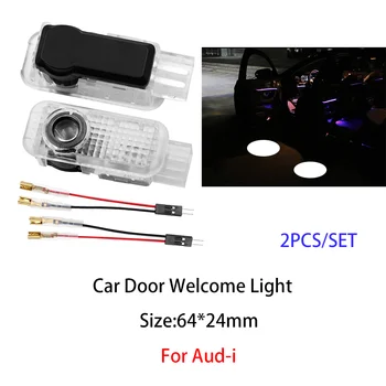 2ks LED Auto Dveře Vítejte světlo osvětlení Pro Audi TT TTS A4 B8 A3 B6 A6 C6 C7 B7 Q5 Q7 A5 B5 C5 A7 A1 B9 Q3 S4 S5 S6 S7 S8 A8L Q8