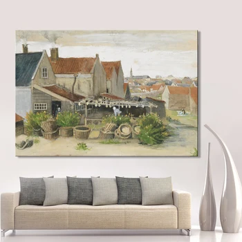Nizozemsko Malíř Van Gogh - Sušení Dům v Scheveningen Plakát, Tisk na Plátno, Zeď Umění Malování pro Obývací Pokoj Domácí Dekor