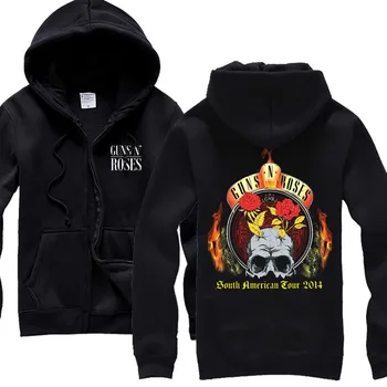 26 návrhy Guns N Roses Mikina GNR Bavlna Rock zip mikiny s kapucí shell bunda Guns N' Roses punk, hardrock heavy metal sudadera