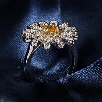 Nejprodávanější styl magie květina prsten věčného rádi elegantní a elegantní daisy a bee prsten pro ženy, svatební zásnubní večírek