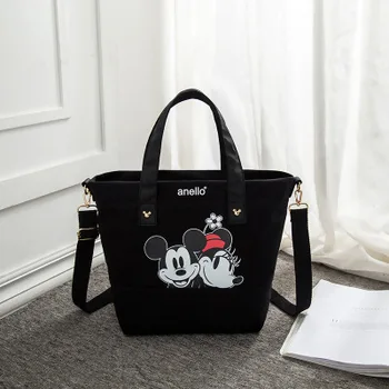 Disney Mickey Mouse Lady Plátno Crossbody Taška Přes Rameno Karikatura Minnie Módní Kabelka Velká Kapacita Nakupování + Batoh