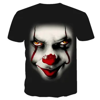 Horor Je Penny Moudrý Klaun Joker 3D Print Tshirt Muži/Ženy Hip Hop Streetwear Tričko T shirt 90. let Chlapci Cool Oblečení Muži Topy