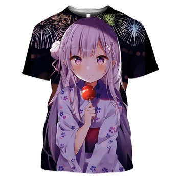 SONSPEE Letní Styl Svetr T-Shirt Ženy T-shirt 3D Tisk, Anime Hry Azur Lane Harajuku Košile Muži Oblečení Legrační Ležérní Topy