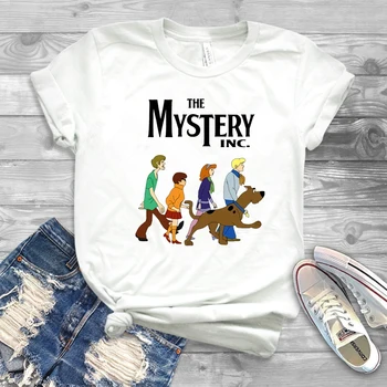 2020 Mystery inc Tričko Scooby Doo T-Shirt Vtipné Lidi A Pes Graphic Tee Humor Tees Bederní Topy