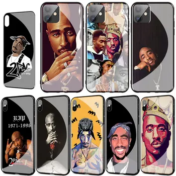 2pac tupac Koruna 2 pac Rap POP Tvrzené Sklo Kryt pro iPhone 11 Pro XR-X XS Max 7 8 6 6s Plus 5S 2020 SE Telefon Případě