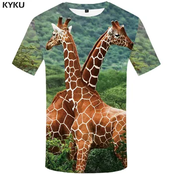 3d Tričko Animal T shirt Muži Žirafa Trička Ležérní Leopard Tisk Anime Oblečení Rostlina T-košile 3d Krásné Tričko Potištěné