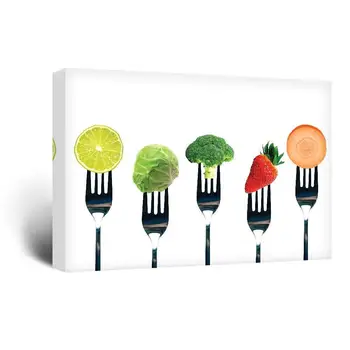 Domácí Dekorace, Malířské Plátno 1 Ks Ovoce, Zeleniny, Obrázky, Umění Zdi Jednoduché Tisky Modulární Jídlo Plakát Pro Obývací Pokoj