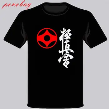 Módní Letní Bavlna, Nové Karate Kyokushin Symbol japonských Bojových Umění Pánské Černé Tričko S-3Xl Tričko Mikiny