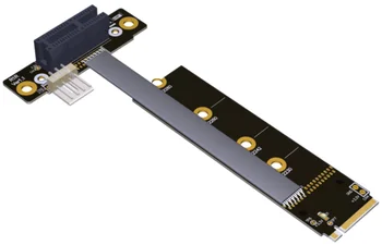 Grafická Karta Adaptér Stoupačky M2 PCIe PCI-E 3.0 x1, x4, x16 M2 plochého Kabelu 25cm R41SR s Power Line Prodlužovací Kabel pro BTC Miner