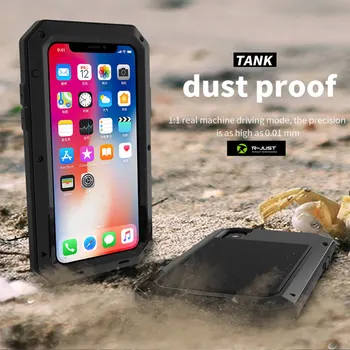 Luxusní Nárazuvzdorné Doom Brnění Vodotěsné Kovové Hliníkové Telefon pouzdra Pro iPhone 12 11 Pro Max X XR XS Max 8 7 6 6s Plus Pouzdro