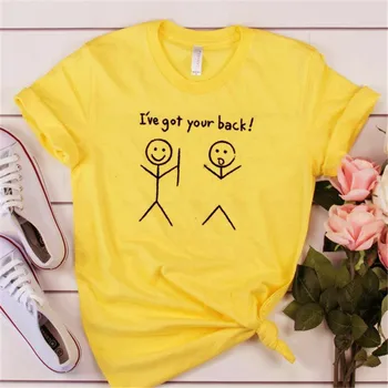 Jsem TU pro tebe Dopis Tisk Ženy T-shirt Harajuku panáček Lidé Grafické Tees Příležitostné Letní Vintage Trička Ženský Top