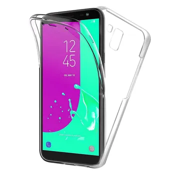 TBOC Pouzdro pro Samsung Galaxy J6 (2018) j600F - [Clear] Plný [Silikonové TPU] Double Face [360°] Mobilní