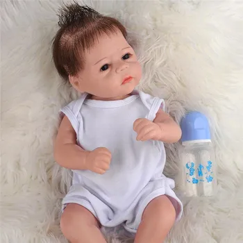 17inch O 43cm Reborns Batolata Full Silikonové Baby Doll Realistické Novorozence Panenky Koupe Hračky Naživu Real Hrát před Spaním, Hračka