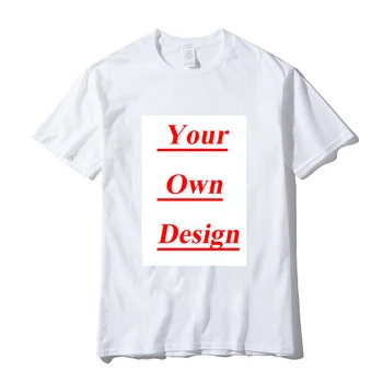 Vlastní Muži/Ženy Bavlny O-Neck Černá Šedá Červená Jednobarevné Tričko Vytisknout Svůj Vlastní Design