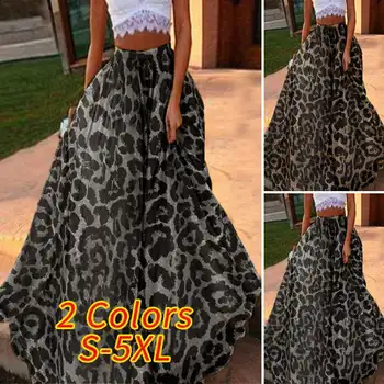 Dámské Sukně Sexy Dlouhé Maxi Leopard Vytištěno Skládaná Sukně 2021 - v Létě Volný čas, Party, Noční Klub Dámy Sukně Plus Velikosti