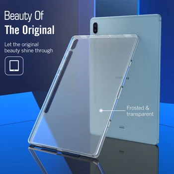 MoKo Pouzdro Pro Samsung Galaxy Tab S6 10.5 2019, Čirý Grip Měkké Flexibilní Transparentní TPU Kůže Nárazuvzdorný Zadní Kryt Chránič