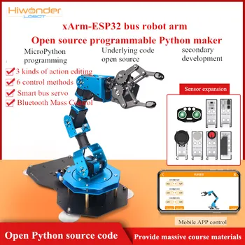 6DOF Hliníkové xArm-EPS32 robotické rameno Serial Bus Servo Open source programovatelných maker Python