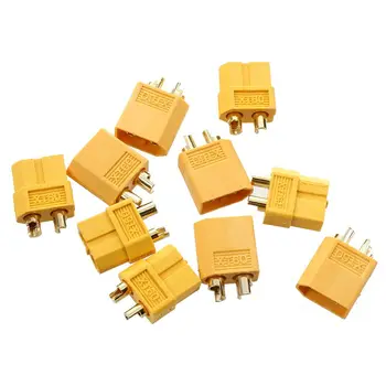 5 párů žlutý nylon XT60 T - konektor Lipoová zásuvky RC Zlata plug adaptér