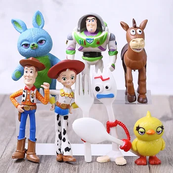 Toy Story 4 Woody, Jessie, Buzz Rakeťák Bullseye Forky Ducky Zajíček PVC Postavy, Hračky 7pcs/set