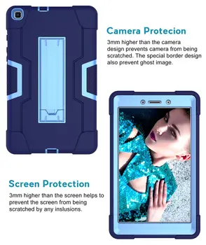 Pouzdro pro Samsung Galaxy Tab 8.0 2019 SM-T290 T290 T295 T297 Šok Důkaz celého Těla pro děti Děti Bezpečné Non-toxické Kryt Tabletu