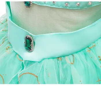 2020 Nejnovější dívky Princezna Aladdin Dívky Letní Krátký Rukáv Puff Sleeve Šaty pro Dívky Vánoční Cosplay Party Oblečení střílet