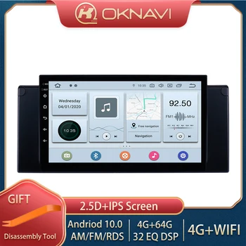 OKNAVI 2 Din autorádio Touch 9 Palcový Displej, GPS, Android Reproduktor Multimediální DVD Navigační Systém pro BMW X5 E39 E53 1999-2006