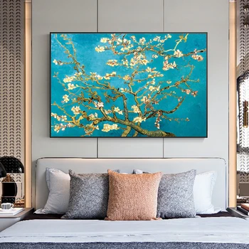 Van Gogh Almond Blossom Plátno, Obrazy Impresionistů Květiny Umění Zdi Plakáty A Tisky Na Plátno Obraz Pro Obývací Pokoj Dekor
