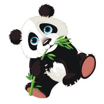 2ks Karikatura Panda Samolepky Elegantní Jemné Trvanlivé samolepicí Nálepky Zeď Paster PVC Samolepky pro Domácí Ložnice, Obývací Pokoj