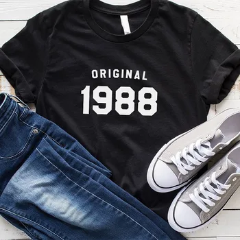 Narozeninové Tričko, Tričko Graphic Tee pro Ženy 33 Dárky k Narozeninám pro Ni 1988 Narozeniny Tričko T-košile Dámské Oblečení 90. let T Shirt