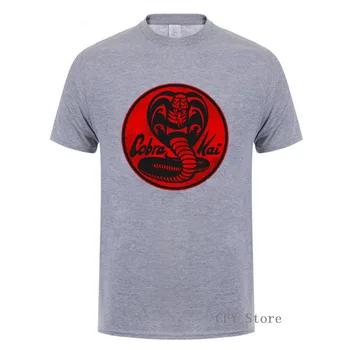 Unikátní Kobra Kai znak muži Trička 2019 letní bavlna krátké rukávy t-shirt mužské Osobní topy tees