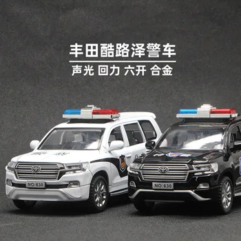 2019 Toyota Luže Policejní Auta 6 Dveře Model Policejní Auto Hračka, Slitiny Vytáhnout Zpět Zvukové a Světelné Model Auta pro děti dárky