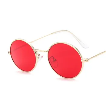 Oválné sluneční brýle, malé rozměry, zlatě černé zrcadlo kulaté sluneční brýle, ženy, vintage brýle červené luxusní značka designer brýle uv400