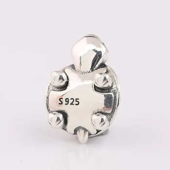 Autentické S925 Silver Bright-Eyed Želva S Crystal Korálek Kouzlo fit Lady Náramek Náramek DIY Šperky