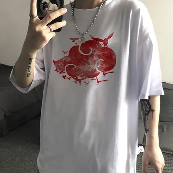 Naruto Módní Japonské Anime T Shirt Muži Sasuke Kreslený T-shirt Ležérní Cool Streetwear Muž, T-košile, Pár Hip Hop Topy Tee