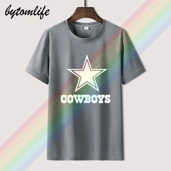 Dallas Cowboys Logo T Shirt Letní Černý Tisk T Košile Oblečení Populární Tričko Bavlna Trička Úžasné Krátký Rukáv Unikátní Muži Topy