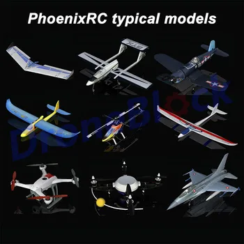 Freerider Startu DRL PhoenixRC FPV Flight Simulator Quadcopter Drone Letadlo s Pevnými Křídly Školení Flysky FS-i6 Futaba JR RC AT9S