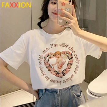 Anděl Estetické Kawaii T Shirt Ženy Harajuku korejský Styl T-shirt Ullzang Roztomilý Grunge Tričko 90 Grafické Módní Top Tee Ženy
