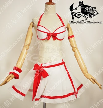 Nové Asuna Yuuki Cosplay Bikini Set Japonsko Anime Cosplay Oblečení Anime Sword Art Online Cosplay Kostýmy Bílá