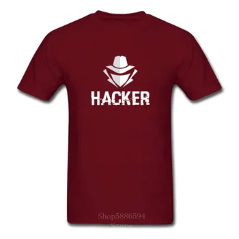 Hacker Tričko homme nové módní karikatura design Hacker T-Shirt men krátký Rukáv Bavlněné tričko jednoduché Tričko camiseta