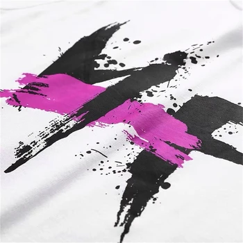 2020 Summer Short-krátký rukáv T-shirt Muži tričko Národní Příliv Hip-hop Graffiti Volné Studenty korejský Styl Tištěné Oblečení